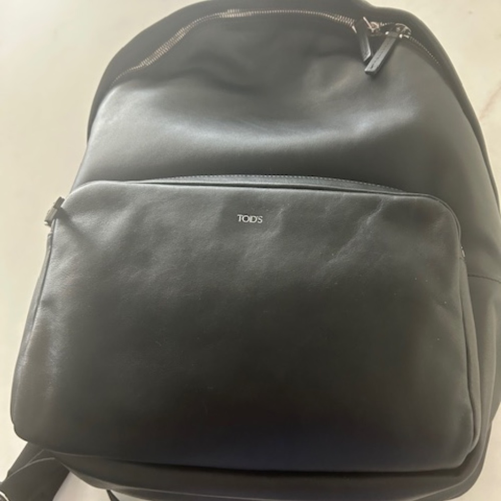 Tod's Black Leather Backpack